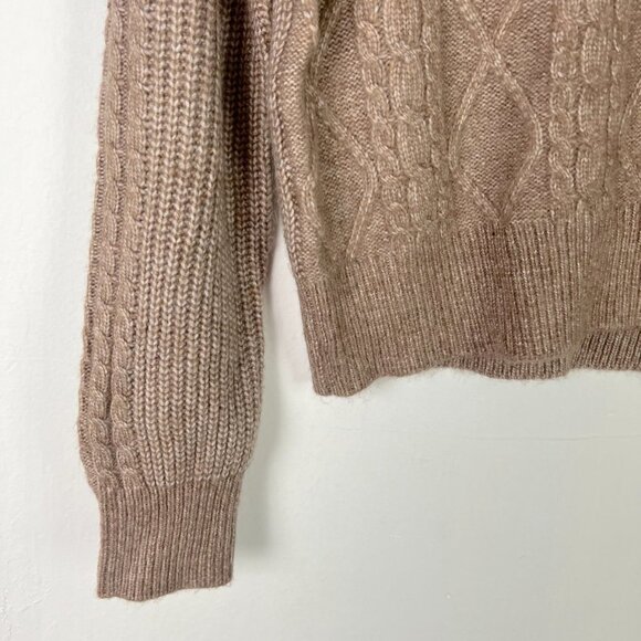 NWT Sincerely Jules Ruffle Shoulder Crewneck Sweater Oatmeal Size Small S NEW - Picture 4 of 12